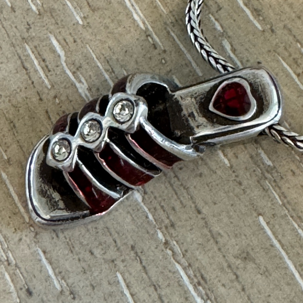 Brighton Red Sandal Silver Necklace